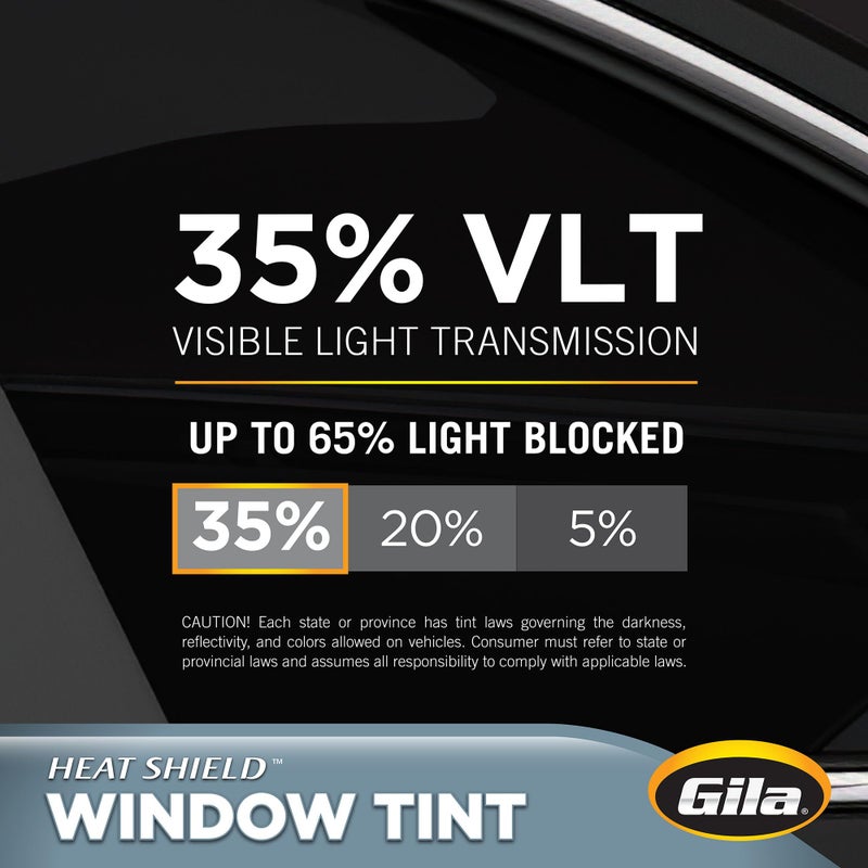 GilaÂ® Heat Shield 35% VLT Automotive Window Tint DIY Heat Control Glare Control Privacy 2ft x 6.5ft (24in x 78in), 35% Dark Smoke (HPB046) - Image 4